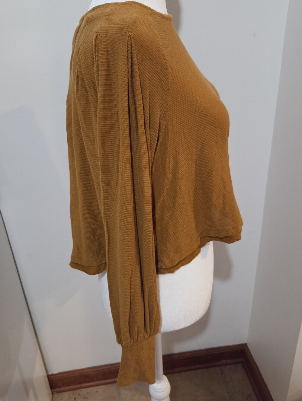 Free People Oversized Cropped Casual Boho Hippie Casual Sweatshirt | XS - Picture 2 of 8